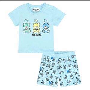Moschino Light Blue Teddy Bear Outfit 9-12 18-24